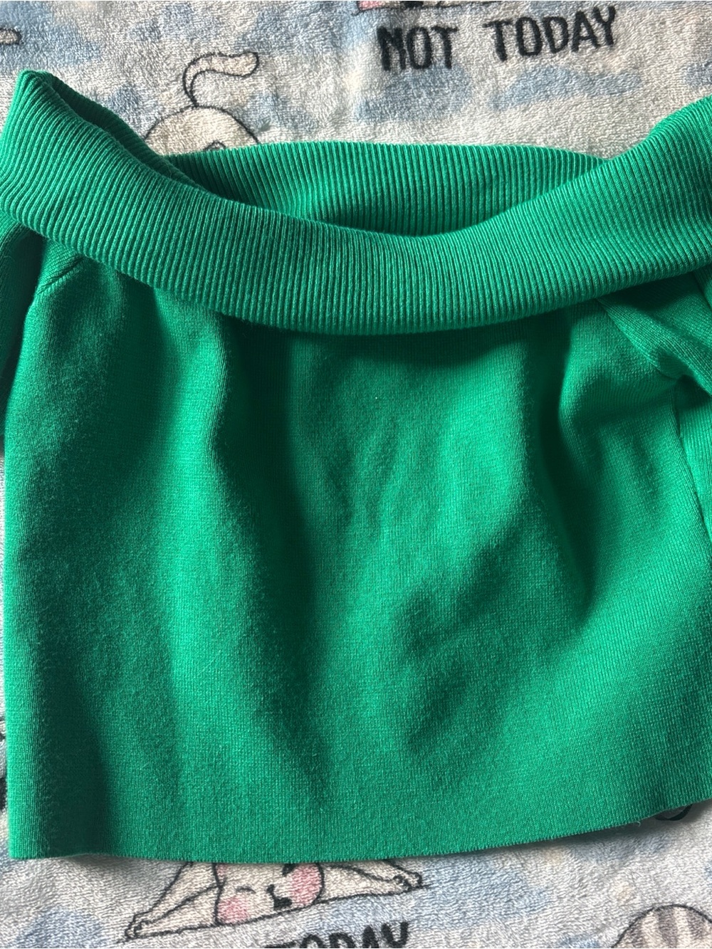 Forever 21 Emerald Green Fold-Over Crop Top